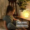 Mushroom Lamp, Rechargeable Mushroom Night Light, Multi-Color LED Mushroom Nightlight, Dimmable Mushroom Nightlamp for Breastfeeding, Nursery Squishy Silicone Lamp for Bedroom(Tap/Remote Control)