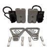 Kit 175 Amp 2Pcs Connectors Plugs 175A Quick Connect Disconnect 600 V+ 2 Pcs 175 amp Handle Battery Power Connector+2 Pcs Cover Dust (Grey, 4AWG)