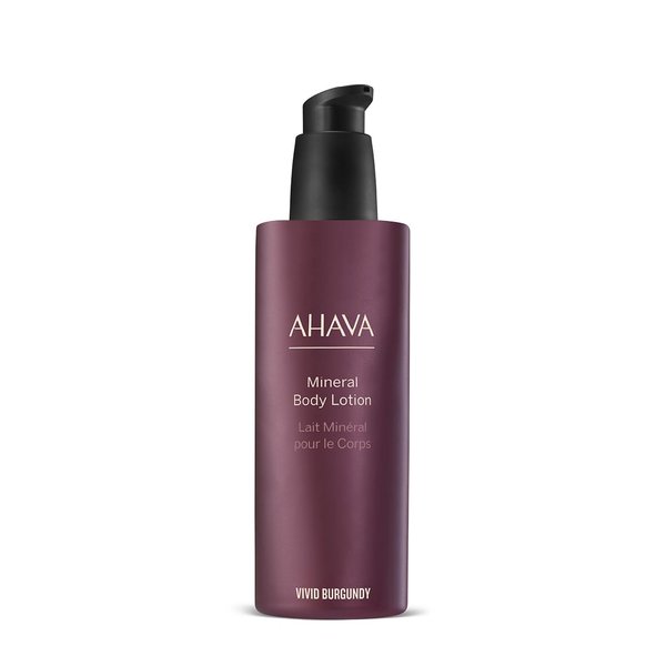 AHAVA Dead Sea Water Mineral Body Lotion, Vivid Burgundy - Provides All Day Hydration, Fights Dehydration, Refines Skin's Texture, Enriched with Exclusive Osmoter, Aloe Vera & Witch Hazel, 8.5 Fl.Oz