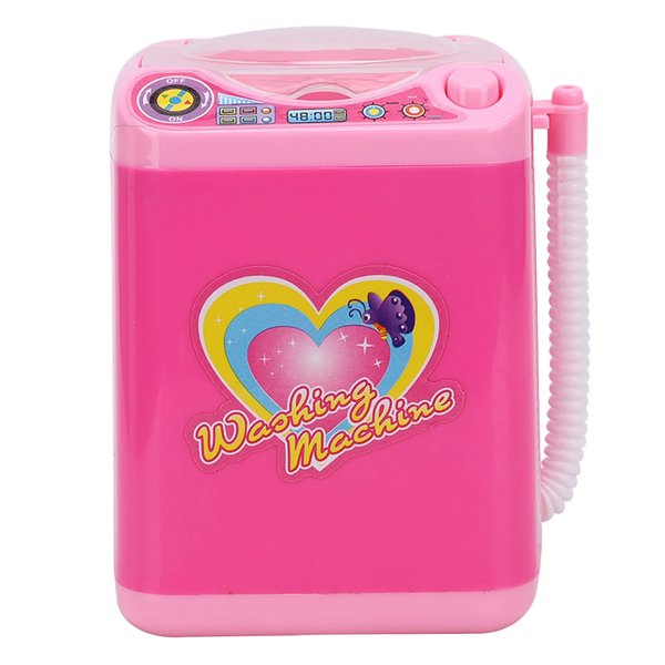Sunicon Washing Machine Toy for Kids, Mini Simulation Electric Automatic Washing Machine, Lightweight Small Appliance with Realistic Details for Makeup Brush Cleaning(Battery Not Included)