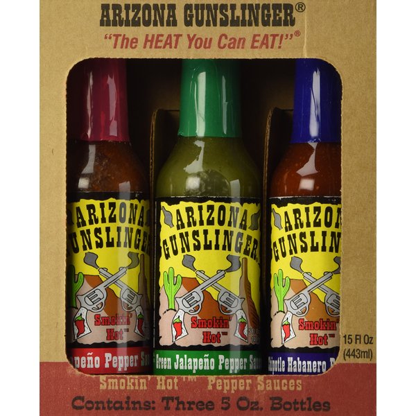 Arizona Gunslinger Hot Sauce - 3 Variety Gift Pack (15 Oz)