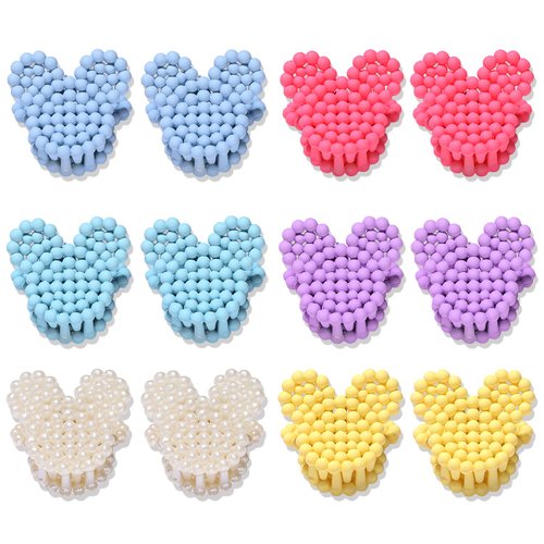 Boderier 12 Pack Mini Bunny Claw Clips Cute Bunny Ears Hair Clips for Girls Women Easter Gifts for Daughter