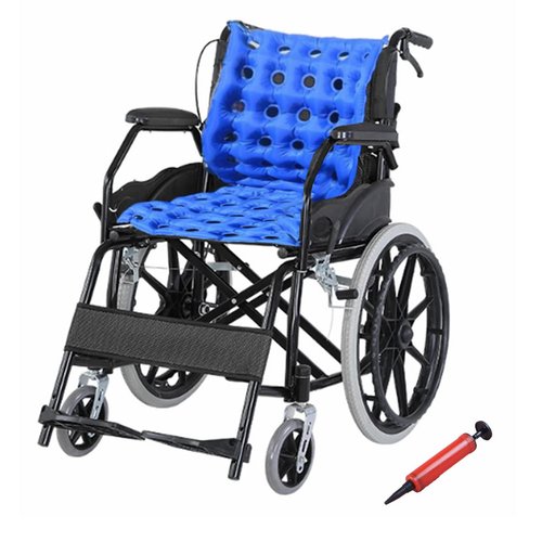 MENURSY Bedridden Inflatable Seat Cushion Anti-Bedsore Wheelchair Air Seat Pad with Full Back for Disabled Elderly, Portable