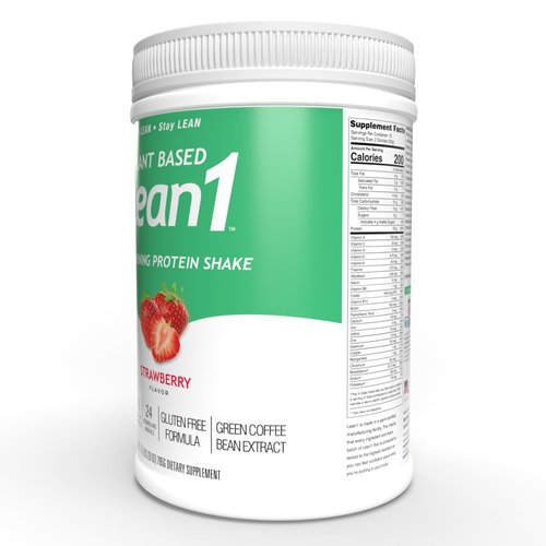 LEAN1 Nutrition53 Meal Replacement Powder for Weight Loss, Fat Burner, Appetite Control, Plant Based Strawberry (28 Ounce)