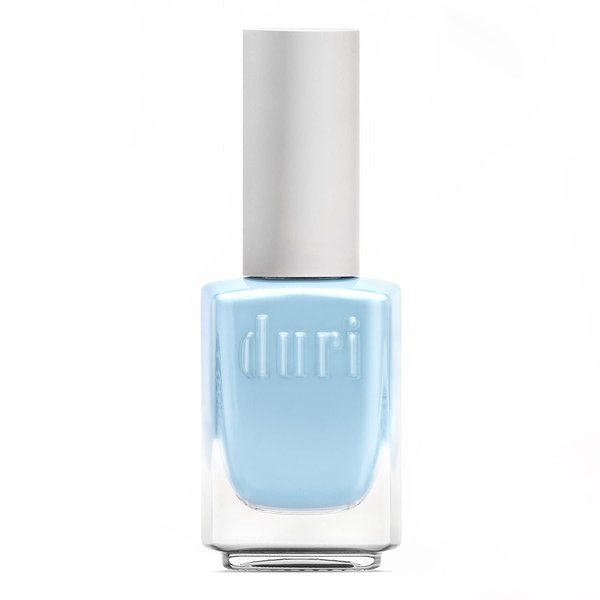 duri Nail Polish, 107S, Cloud True Blue, Pastel Blue shade, Semi Matte Finish, 5 fl.oz.