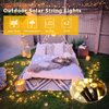 JMEXSUSS 2Pack Warm White Solar String Lights for Outside, Each 100 LED 42.7ft Solar Christmas Lights Outdoor Waterproof, 8 Modes Twinkle Fairy Mini Lights for Christmas Tree Garden Wedding Party