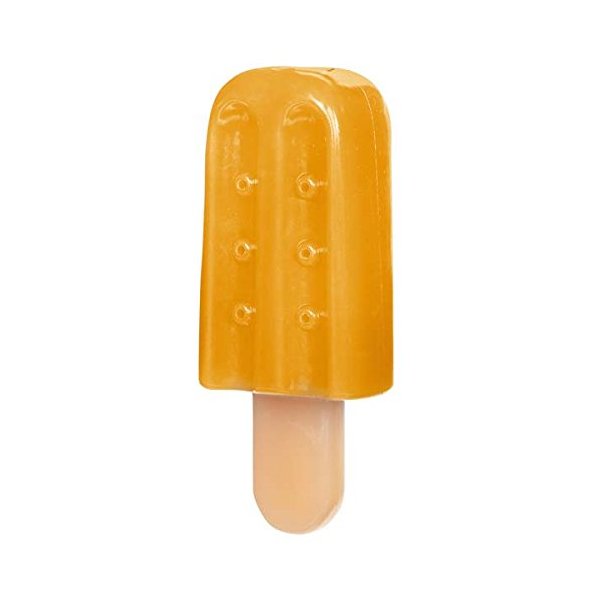 Cooling Dog Toys Fun Summer Ice Cream Cone & Popsicle Look Choose Color & Shape(Orange Popsicle)