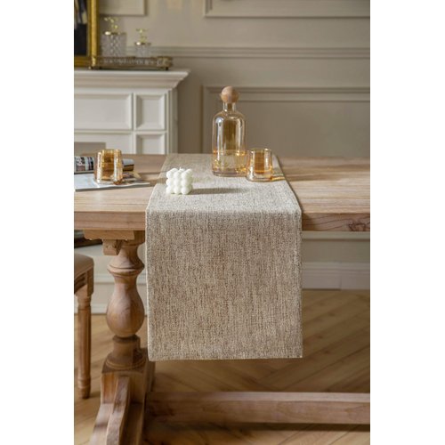 ZeeMart Burlap Style Farmhouse Table Runners 72 Inches Long, Beige Rustic Woven Dining Table Runner for Everyday Use, 14x72 Inches, Oatmeal Beige