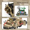 HI-REEKE Military Vehicles Building Block Set, WW2 Army Battle Car Toy for Teen Brown-130pcs