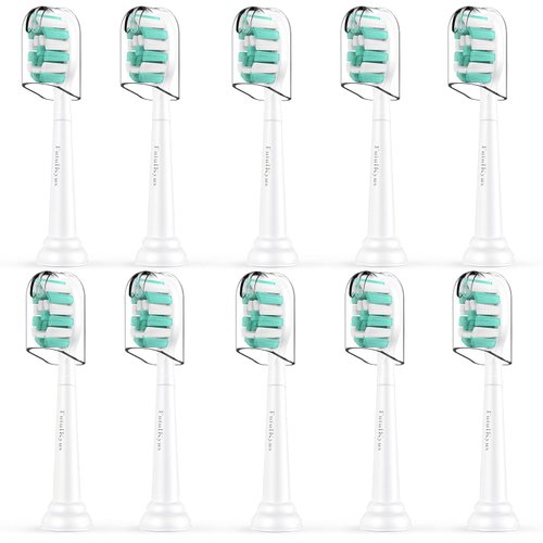 Toothbrush Replacement Heads for Philips Sonicare ProtectiveClean DailyClean Electric Toothbrush Head 1 2 Series Plaque Control Gum 4100 5100 C1 C2 G2 Snap-on, 10 Pack