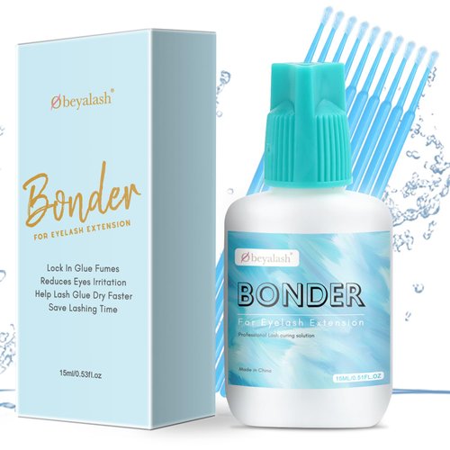 Lash Bonder for Eyelash Extensions, Super Eyelash Bonder for Lash Extensions, Glue Accelerator for Better Bond, Lash Seal Lock Glue Fume Reduce Irritation, Proof Water Oil for Longer Retention