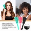 Detangling Brush for Afro America/African Hair Textured 3a to 4c Kinky Wavy/Curly/Wet/Dry/Oil/Thick/Long Hair, Hair Detangler for Beautiful Shiny Curls (3, Pink + Green + Black)