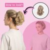 JUVABUN Claw Clip Wavy Ponytail Extension 7" -Light Blonde | Hair Extension Clips | Synthetic Ponytail Extension | Wavy Hair Extensions | Washable Realistic And Synthetic |Light Blonde