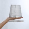 YISUN Set of 6 Crystal Chandelier Mini Lamp Shade 5.5-inch, Bell, Clip On Lamp Shade, Champagne Organza (Silver)