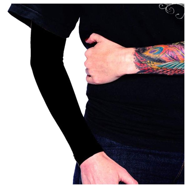 Tat2X Ink Armor Premium Full Arm Tattoo Cover Up Sleeve - No Slip Gripper - U.S. Made - Cappuccino - XSS (one sleeve)