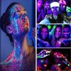 GARYOB Glow in Dark Face Body Paint UV Blacklight Neon Fluorescent 0.34oz Set of 6 Tubes