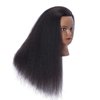 Hairlink 100% Real Hair Afro Mannequin Head Hairdresser Hair Styling Training Head Dolls for Cosmetology Manikin Maniquins Practice Head with Stand (6611B0216)