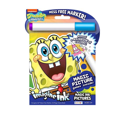 Spongebob Squarepants Imagine Ink | Sponge Bob Square Pants Coloring Book | Spongebob Squarepants Party Favors | Imagine Ink Mess Free Marker | Officially Licensed