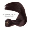 SILIERFUN Clip in Hair Extensions Real Human Hair, 22 Inch 120g 8pcs Human Hair Extensions Clip In Human Hair, Dark Brown Hair Extensions Clip In Real Hair Coloured Remy Human Hair Extensions