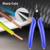 NICE-POWER Wire Cutters, 5 Inch Professional Pliers Cutter Electronic Flush Wire Cutter Carbon Steel Cutting Nippers for Electrical Jewelry making,Floral art scissors(Blue)