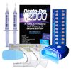 DentaPro 2000 3D Teeth Whitening Kit – Deluxe Addition Includes LED Light, (2) 5ml Gel Syringes, Custom Moldable Tray (2), Vitamin E Swab (2), Shade Guide – See Results After Just One Use!