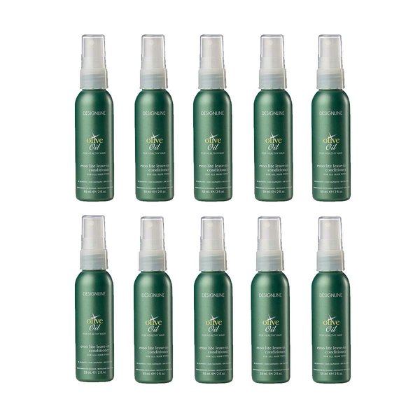 Olive Oil EVOO Lite Leave-in, 2 oz (10 Pack) - Regis DESIGNLINE - Leave-In Conditioner Treatment Restores Dry and Damaged Hair without Build-Up and Protects Against Damage and Dryness (2 oz)