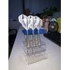ECSEM Clear Acrylic Dart Holder/Display Stand, Holds 6 Steel/Soft Tip Darts (Dart holder wall mount & darts holder desktop)