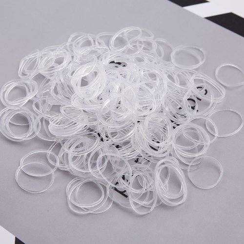 3200 PCS Baby Girl's Kids Clear Hair Holder Hair Ties Elastic Rubber Bands Hair Bands Hair Elastics Toddler No Crease Ponytail Holder Tiny Soft Rubber Bands