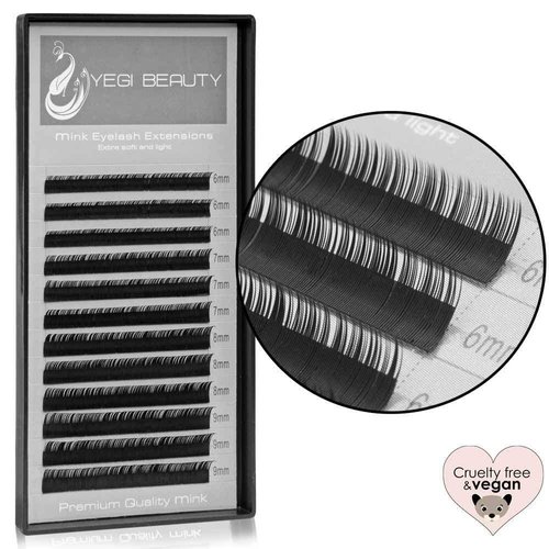 Bottom Mink Lashes (Vegan) | 0.15 B 06mm-09mm (Mix Tray)