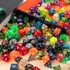 TOYFUL 25 Sets DND Dice Polyhedral Dice Dungeons and Dragons Rolling Dice for RPG MTG Table Games Dice Bulk with Free Drawstring Bags and PU Leather D&D Dice Tray (Colored)
