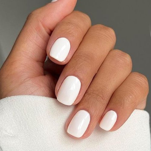 GLAMERMAID Press on Nails Extra Short Squoval, Spring Summer Light Pink Glue on Gel Nails, 24Pcs Glossy Round Reusable UV Finish Fake Nails Acrylic False Nails Manicure Kits for Women Gift