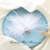 Latious Wedding Bride Flapper Feather Hair Comb White Crystal Gatsby1920s Hair Clip Fascinator Hair Accessories Prom Bridal Hair Jewelry for Women and Girls