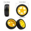 ThtRht 8 Pack TT Motor Wheels Replacement Smart Car Robot Wheel Tyres 1:48 Model Gear Spare Parts for Gearbox RC Chasis Arduino DIY Kit Remote Control Cars Rubber Tire