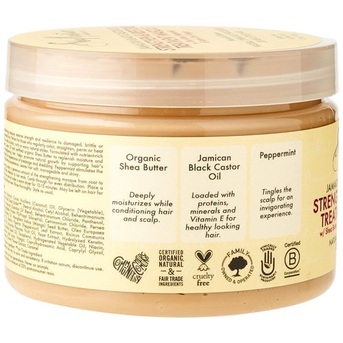SheaMoisture Jamaican Black Castor Oil Treatment Masque Jamaican Black Castor Oil For Dry Hair Paraben Free Hair Mask 11.5oz