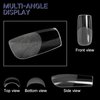 AORAEM Square Nail Tips 600 PCS Artificial Full Cover Nail Tips Soft Clear Gel x Nail Tips 12 Sizes Acrylic Medium Square Press on Nails Tapered Square False Nails with Box for Home DIY Nail Salon