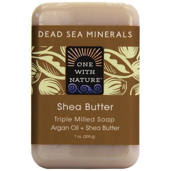 One With Nature, Dead Sea Mineral Bar Soap, Shea Butter, 7 oz