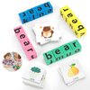 Wooden Blocks Spelling Game, Word Race Cube Game, Alphabet Matching Multiplayer, Stimulates The Brain's Imagination and Creativity, Flash Cards for Kids Suitable for Classroom, Parties