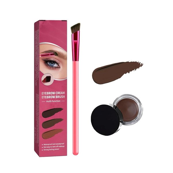 Anjoize 4-Tip Microblade Brow Pen,Anjoize Eyebrow Brush,Anjoize 4D Laminated Brow Grooming Kit,Eyebrow Brush Multifunction Simulated Eyebrow Hair Makeup Brush，Eyebrow Grooming Kit (Dark brown)