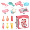 LILYBUDS Pretend Play Toys for Kids, Girls Vanity Set with Mirror, Pretend Play Toy Makeup Set with Bag, Beauty Salon Play Set with Accessories, Birthday for Girls Kids Toddlers