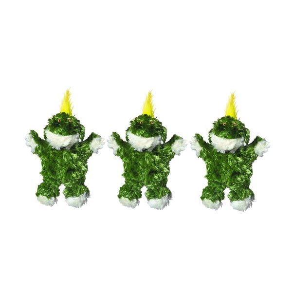 Kong Frog Dog Toy, Extra Small, Green 3pk