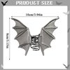 3Packs Bat Hair Clips Halloween Claw Clips Cute Hair Jaw Barrettes Metal Goth Hair Accessories for Women Girls (Black)