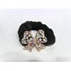 Bow shaped hair tie pony tail holder scrunchie with crystals