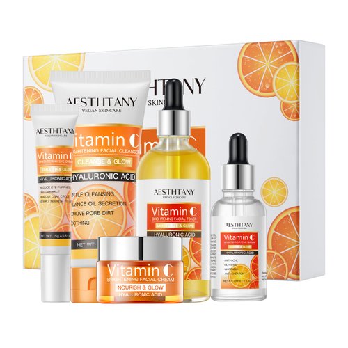 AESTHTANY Natural Skin Care Set Moisturizing Hyaluronic acid Vitamin c skin care set