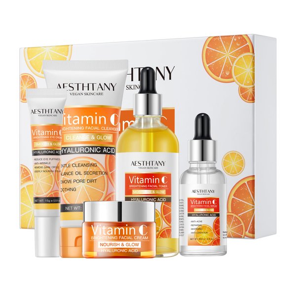 AESTHTANY Natural Skin Care Set Moisturizing Hyaluronic acid Vitamin c skin care set