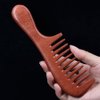 2 Pcs Hair Comb Set Wooden Wide Tooth Comb and Fine Tooth Comb for Women Men Kids, Anti-static Detangling Comb for Curly Fine Straight Wet Dry Hair, Natural Sandalwood Comb