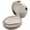 15g 0.5oz Empty Luxurious White Silver Edge Make-up Powder Container Air Cushion Puff Case with Sponge Powder Puff and Extra Inner Container Foundation BB Cream Box