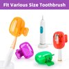 Eaezerav 4 Pack Toothbrush Covers Caps, Toothbrush Protector Toothbrush Coverings Clips Portable Plastic Toothbrush Head Case for Travel, Business, Camping, School, Home