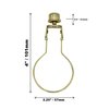 Creative Hobbies® Lamp Shade Light Bulb Clip Adapter Clip on with Shade Attaching Finial Top, Gold Color