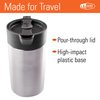 GSI Outdoors, Glacier Stainless JavaPress, 30oz French Press Coffee Mug for Camping, Brushed