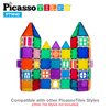 PicassoTiles 40pcs Magnetic Tile Clip-in Window and Door Expansion Set, Magnetic Block Add-ons, Magnet Building Construction Toys, STEM Education Learning Stacking Block, Toddler Boys & Girls